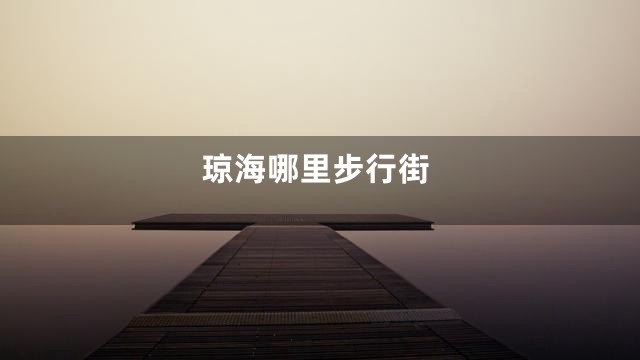 琼海哪里步行街