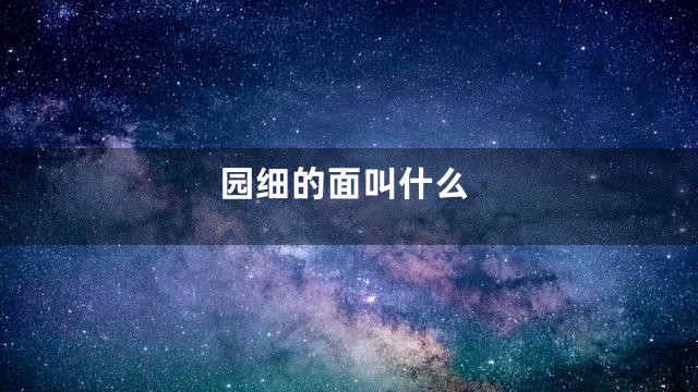 园细的面叫什么