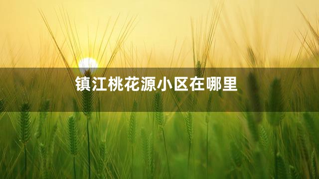 镇江桃花源小区在哪里