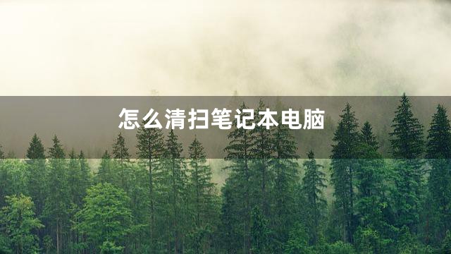 怎么清扫笔记本电脑