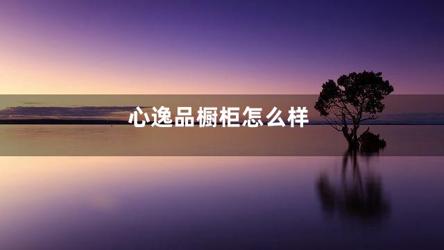 心逸品橱柜怎么样