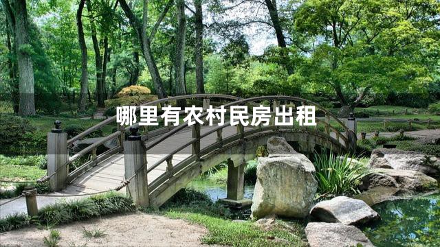 哪里有农村民房出租