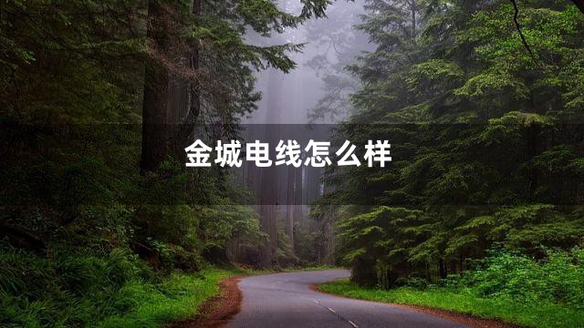 金城电线怎么样