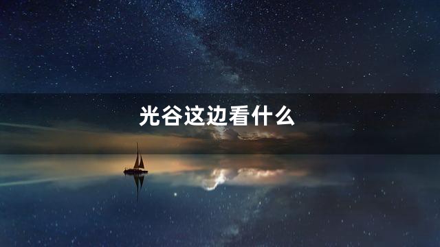 光谷这边看什么
