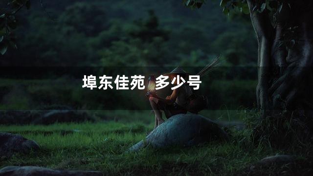 埠东佳苑  多少号