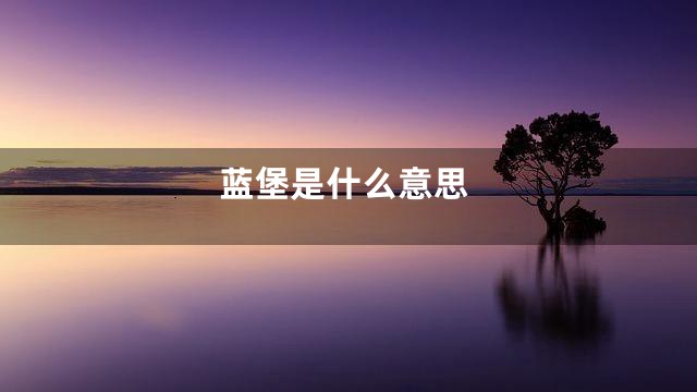 蓝堡是什么意思
