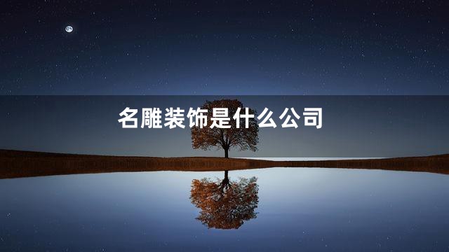 名雕装饰是什么公司