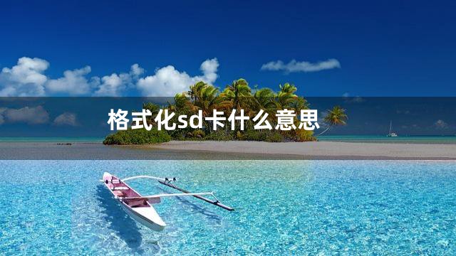 格式化sd卡什么意思