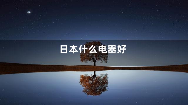 日本什么电器好