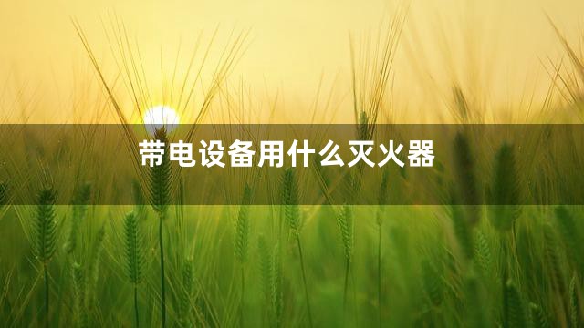 带电设备用什么灭火器