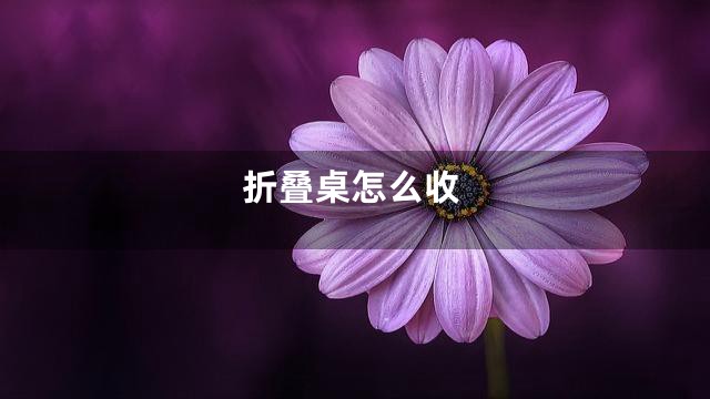折叠桌怎么收