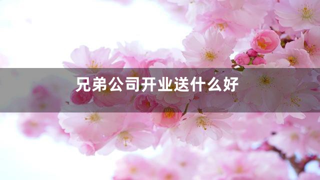 兄弟公司开业送什么好