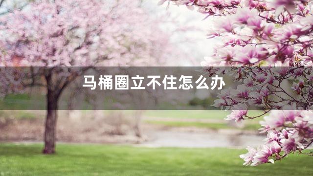 马桶圈立不住怎么办