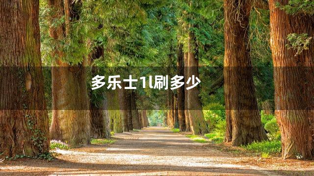 多乐士1l刷多少