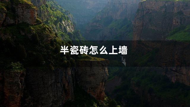 半瓷砖怎么上墙