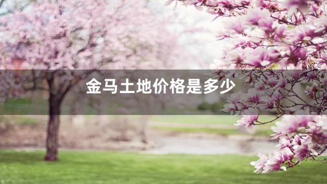 金马土地价格是多少
