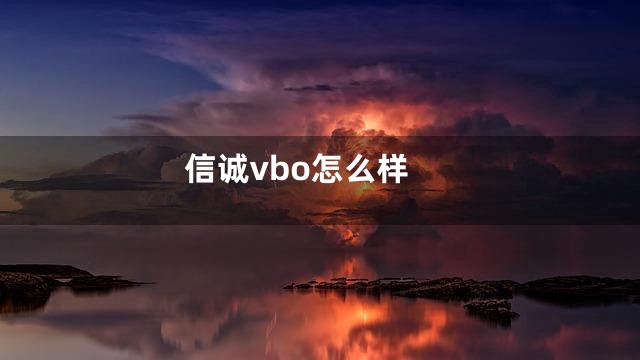 信诚vbo怎么样