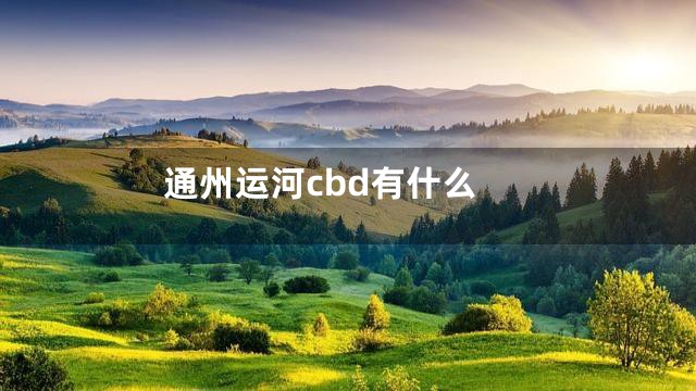 通州运河cbd有什么