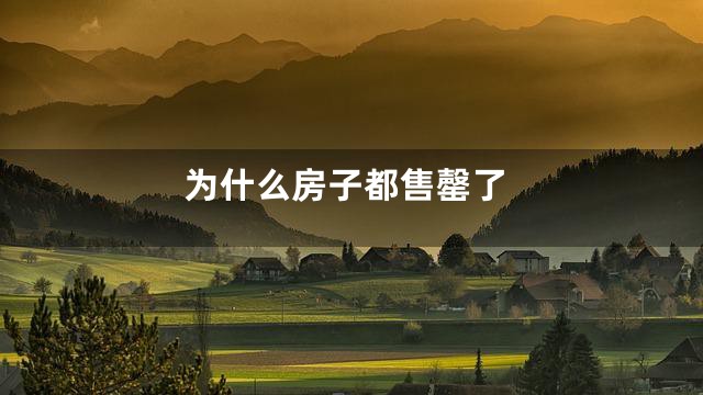 为什么房子都售罄了