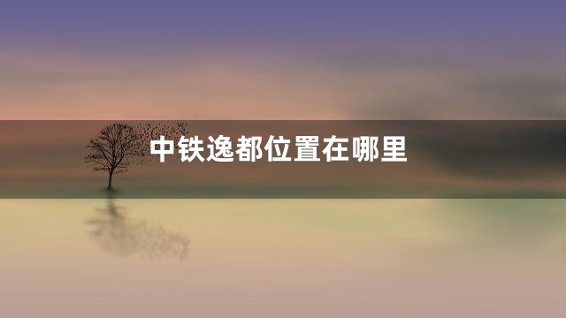 中铁逸都位置在哪里