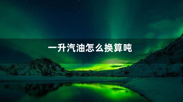 一升汽油怎么换算吨