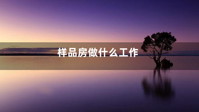 样品房做什么工作