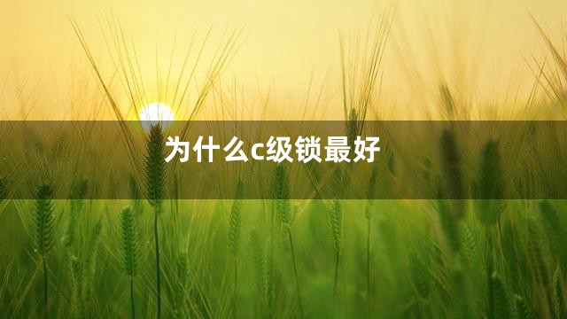 为什么c级锁最好