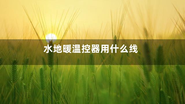 水地暖温控器用什么线