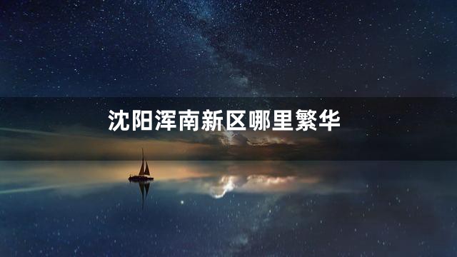 沈阳浑南新区哪里繁华