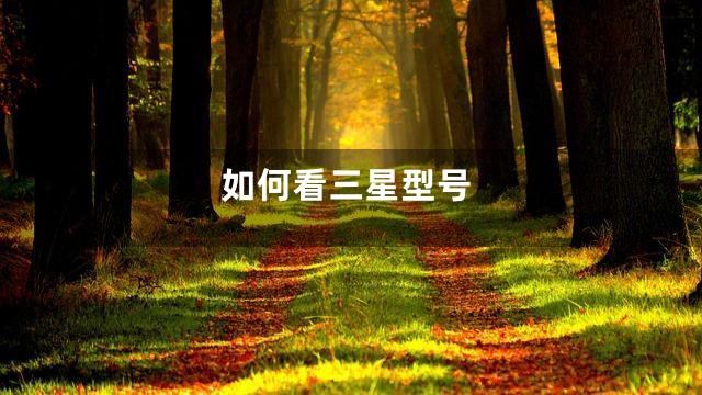 如何看三星型号