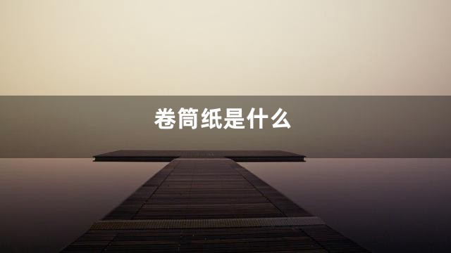 卷筒纸是什么