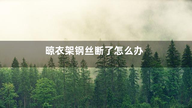 晾衣架钢丝断了怎么办