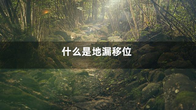 什么是地漏移位