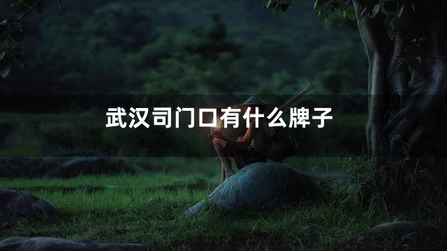 武汉司门口有什么牌子