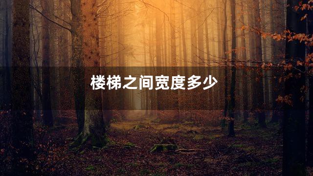 楼梯之间宽度多少