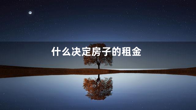 什么决定房子的租金