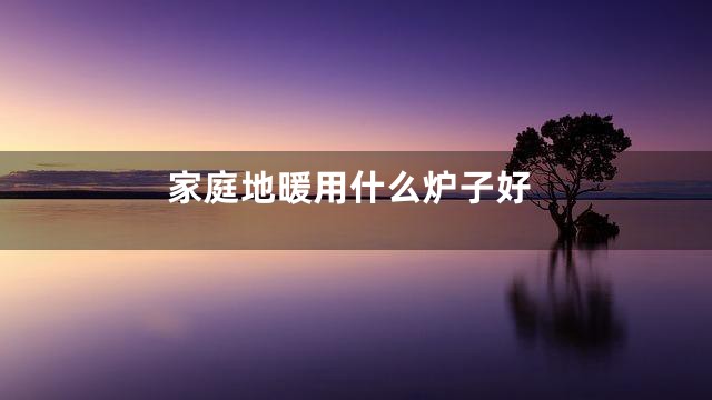 家庭地暖用什么炉子好