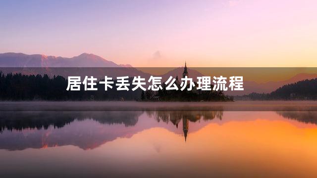 居住卡丢失怎么办理流程