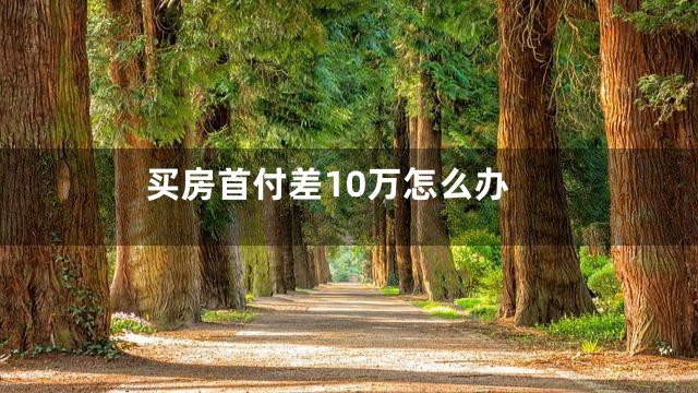 买房首付差10万怎么办