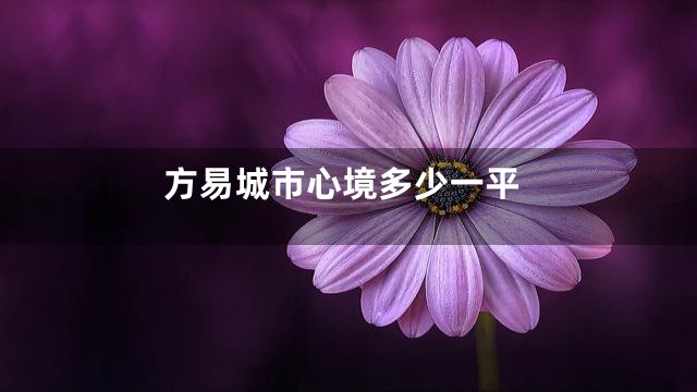 方易城市心境多少一平