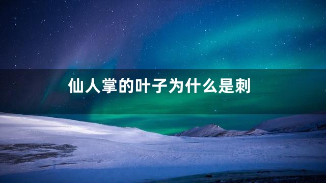 仙人掌的叶子为什么是刺