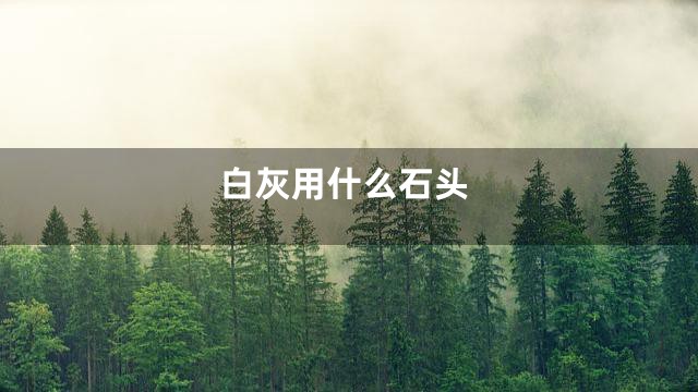 白灰用什么石头