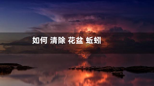 如何 清除 花盆 蚯蚓