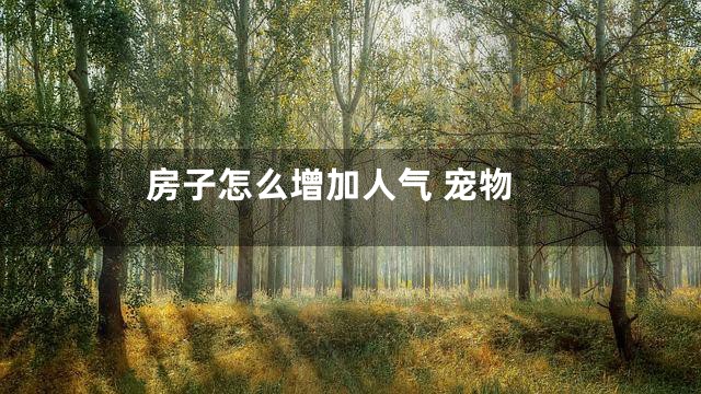 房子怎么增加人气 宠物