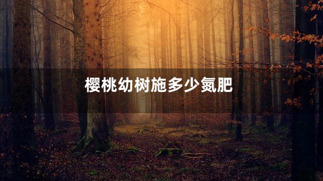 樱桃幼树施多少氮肥