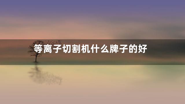 等离子切割机什么牌子的好