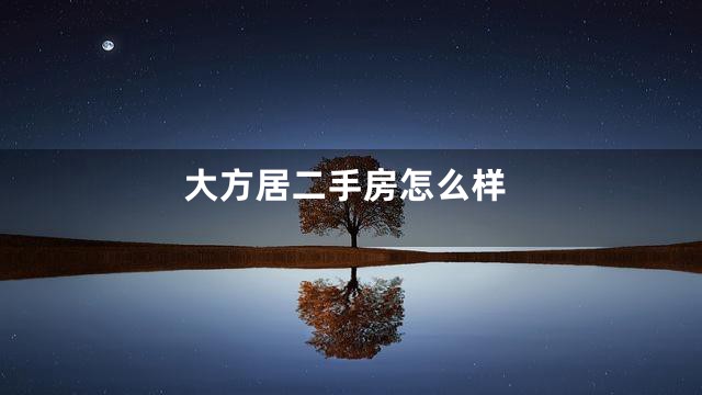 大方居二手房怎么样