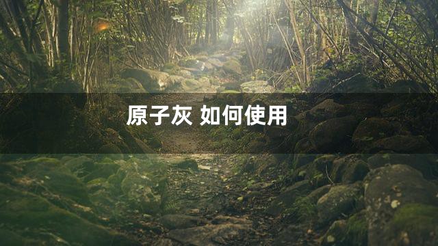 原子灰 如何使用
