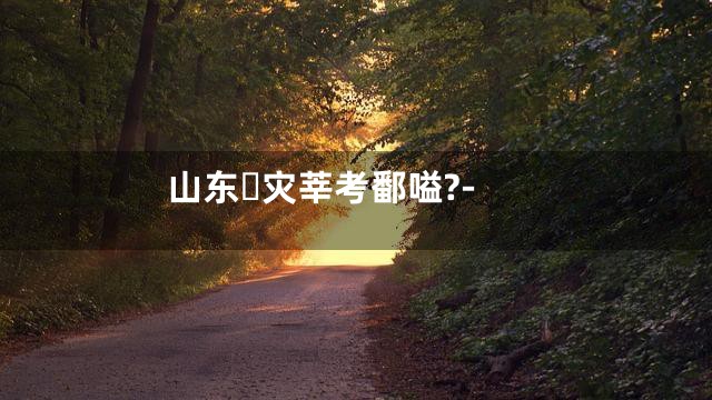 山东灾莘考鄱嗌?-
