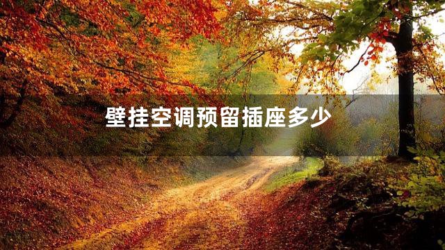 壁挂空调预留插座多少